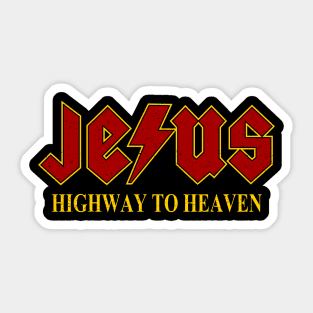 Jesus Rocks Highway to Heaven Sticker